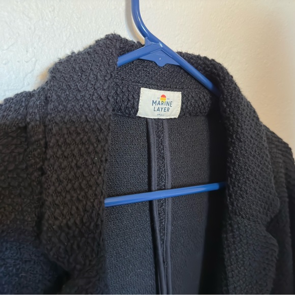 Marine Layer Birdseye Long Cardigan Coat - Picture 4 of 7